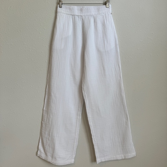 Size S White Wide Straight Flare Leg Trouser Pant - Mate the Label - Picture 1 of 12